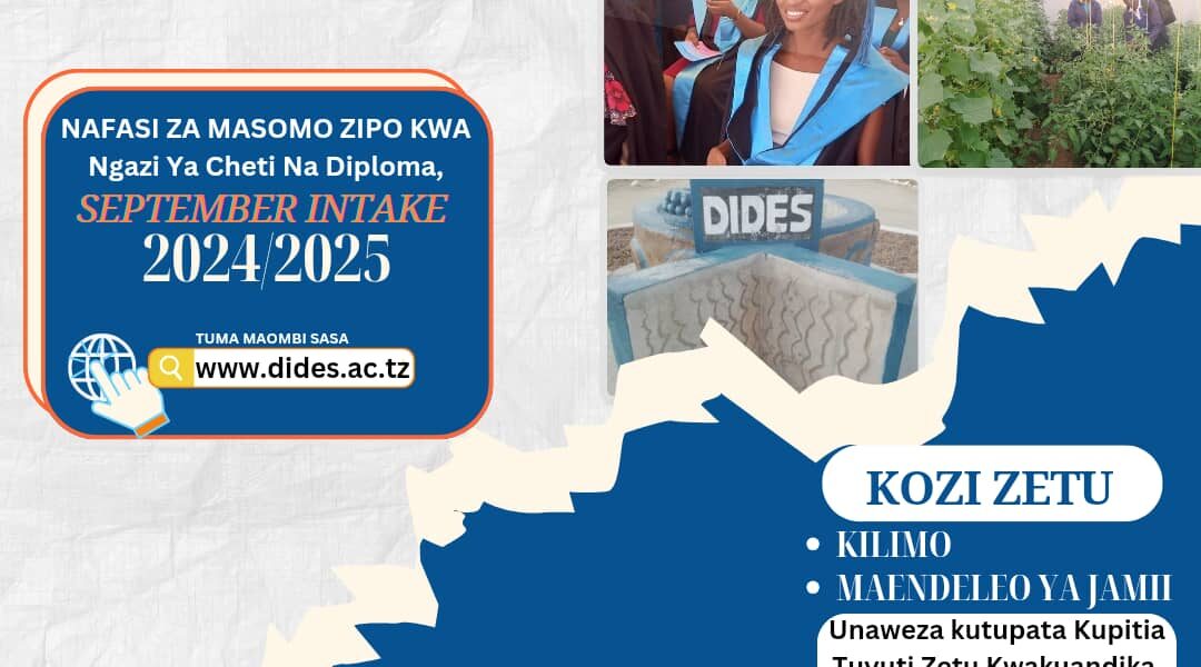 Dirisha la Udahili la mwezi Septemba (September Intake 2024/2025)